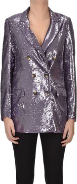 Blazer doppiopetto con paillettes