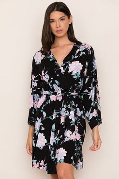 Dream Lover Floral Robe Symphony Black