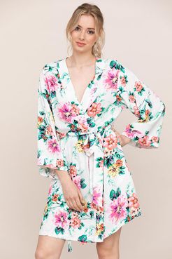 DREAM LOVER ROBE WILD ROSE WHITE