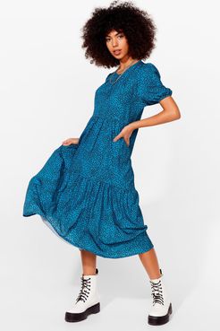 Acting All Spotty Tiered Maxi Dress - Teal