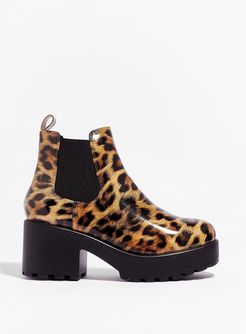 Meow Do You Like It Leopard Chelsea Boots - Natural