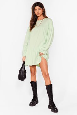 Drop What You're Doing Relaxed Mini Dress - Sage