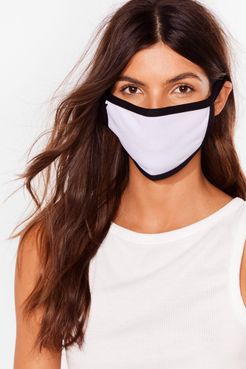 Two Tone Fashion Face Mask - White