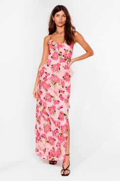 Bud I Like It Floral Maxi Dress - Pink