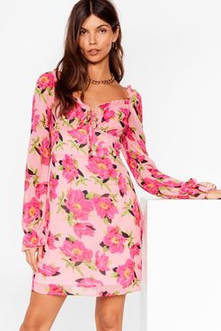 Oh Sweetheart Floral Mini Dress - Pink