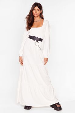 Square Your Love With Me Relaxed Maxi Dress - Cream