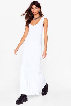 That's V Way It Is Relaxed Maxi Dress - White