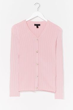 Seasons Change Ribbed Knit Cardigan - Pink