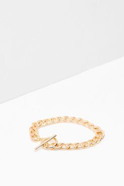 Off the Chain Chunky T-Bar Bracelet - Gold