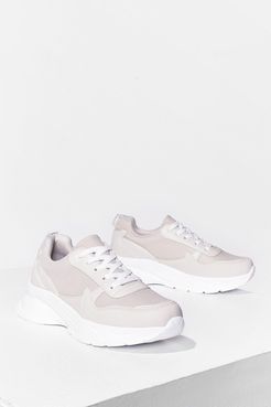 We're On Our Way Mesh Chunky Sneakers - Beige