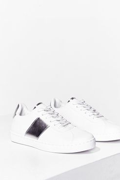 Mirror Mirror Metallic Side Sneakers - Silver