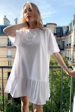 Name Drop Tee Mini Dress - White