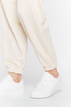 Make a Star-t Faux Leather Sneakers - White
