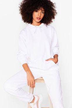 Relaxed Hoodie And Matching Jogger Set - White