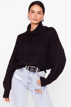 What's Knit Gonna Be Turtleneck Sweater - Black
