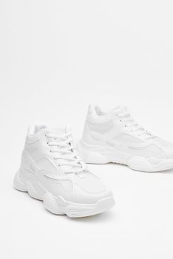 Run for It Chunky Mesh Sneakers - White