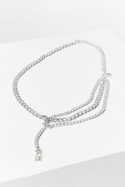 Chunky Layered Chain Belt - Silver