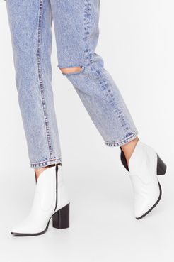 Curve the Haters Leather Ankle Boots - White