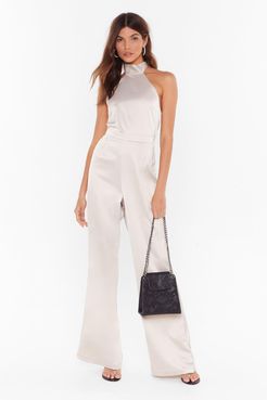 Independent Women Satin Wide-Leg Pants - Oyster