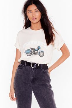American Vintage Motorcycles Graphic Tee - Natural