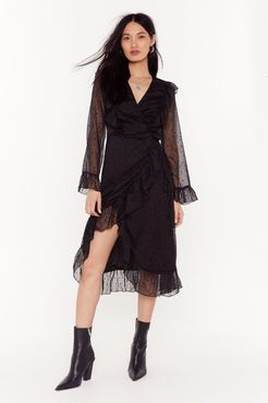 Leave' Em Starstruck Mesh Midi Dress - Black