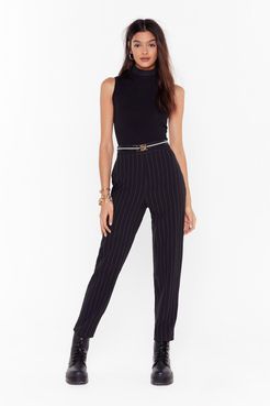 Put a Pinstripe in That Tapered Pants - Black