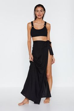 Hey Maxi Wrap Cover-Up Sarong - Black