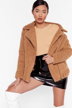 Teddy Oh Baby Faux Fur Coat - Brown