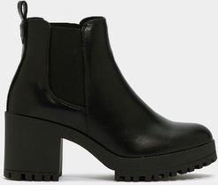 Mind Your Step Heeled Ankle Boots - Black
