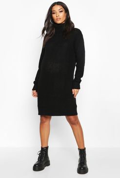 Maternity Turtleneck Sweater Dress - Black - S