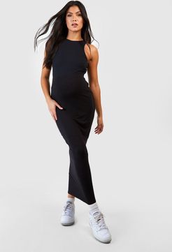 Maternity Over The Bump Maxi Skirt - Black - 4