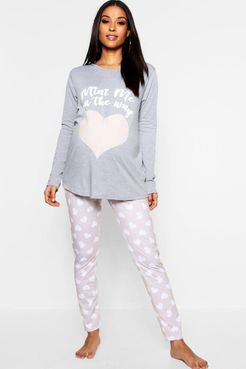Maternity Mini Me Pajama Set - Grey - 4