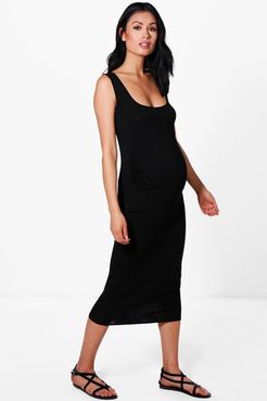 Maternity Bodycon Dress - Black - 4