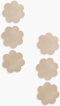 Satin 3 Pack Floral Nipple Covers - Beige - One Size