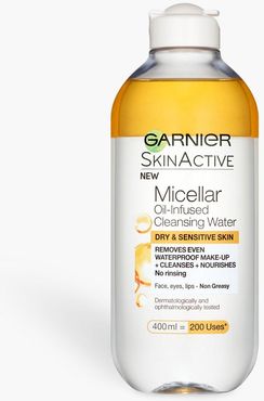 Garnier Micellar Water Oil Infused Facial Cleanser 400Ml - Orange - One Size