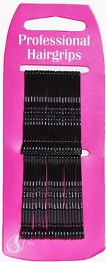 Black Kirby Hair Grips 40 Pack - One Size