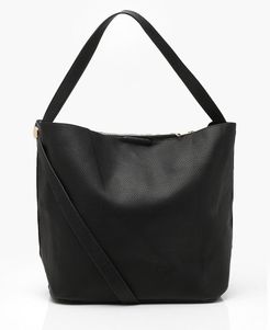 Bucket Day Bag With Cross Body Strap - Black - One Size