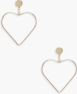 Heart Earrings - Metallics - One Size