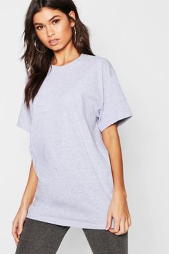 Basic Oversized Boyfriend T-Shirt - Grey - S