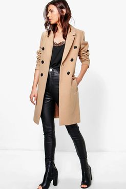 Double Breasted Coat - Beige - 4
