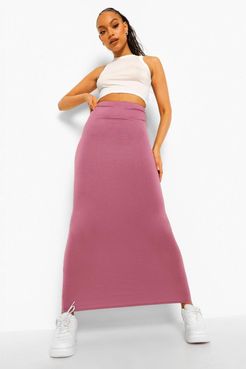 Basic Jersey Maxi Skirt - Purple - 2