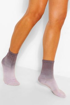 Tonal Ombre Sport Socks - Beige - One Size