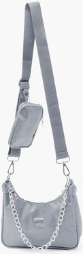 Reflective Edge Nylon Multiway Cross Body Bag - Grey - One Size