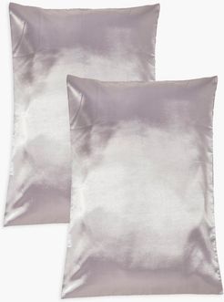 2 Pack Satin Hair Protect Pillowcase - Grey - One Size