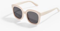 Simple Oversized Square Glasses - White - One Size