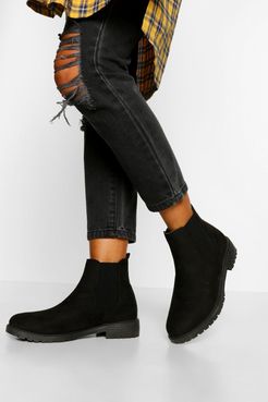Wide Fit Pull On Chelsea Boots - Black - 5