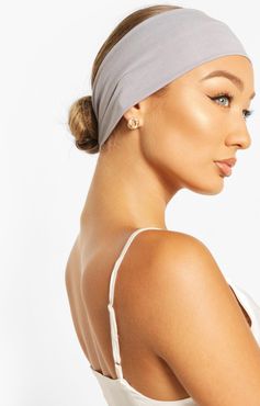 Stretchy Make Up And Facial Headband - Grey - One Size