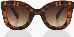 Tort Chunky Oversized Sunglasses - Brown - One Size