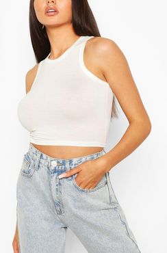 Racer Front Tank Top - White - 8