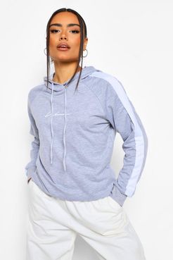 Woman Print Oversized Hoodie - Grey - 2